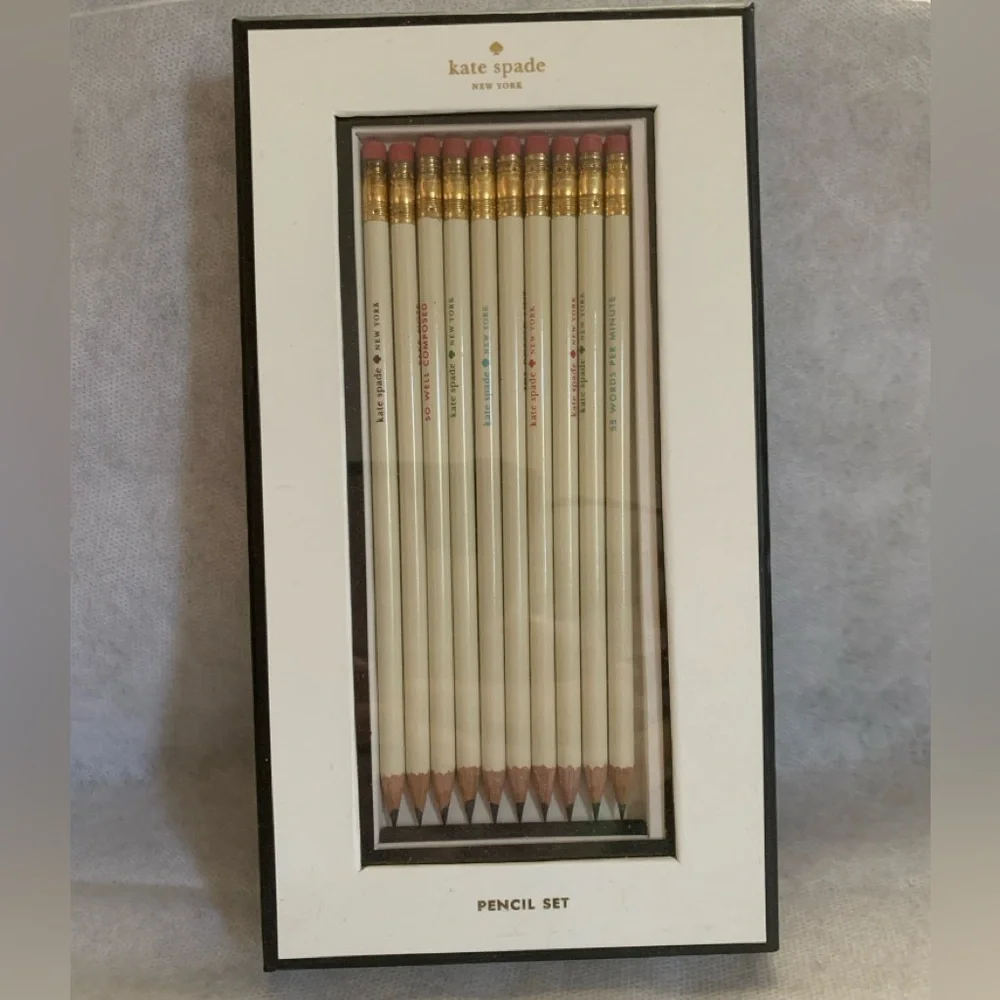 NIB Vintage kate spade WHAT'S THE WORD Bridge Style Pencil Set